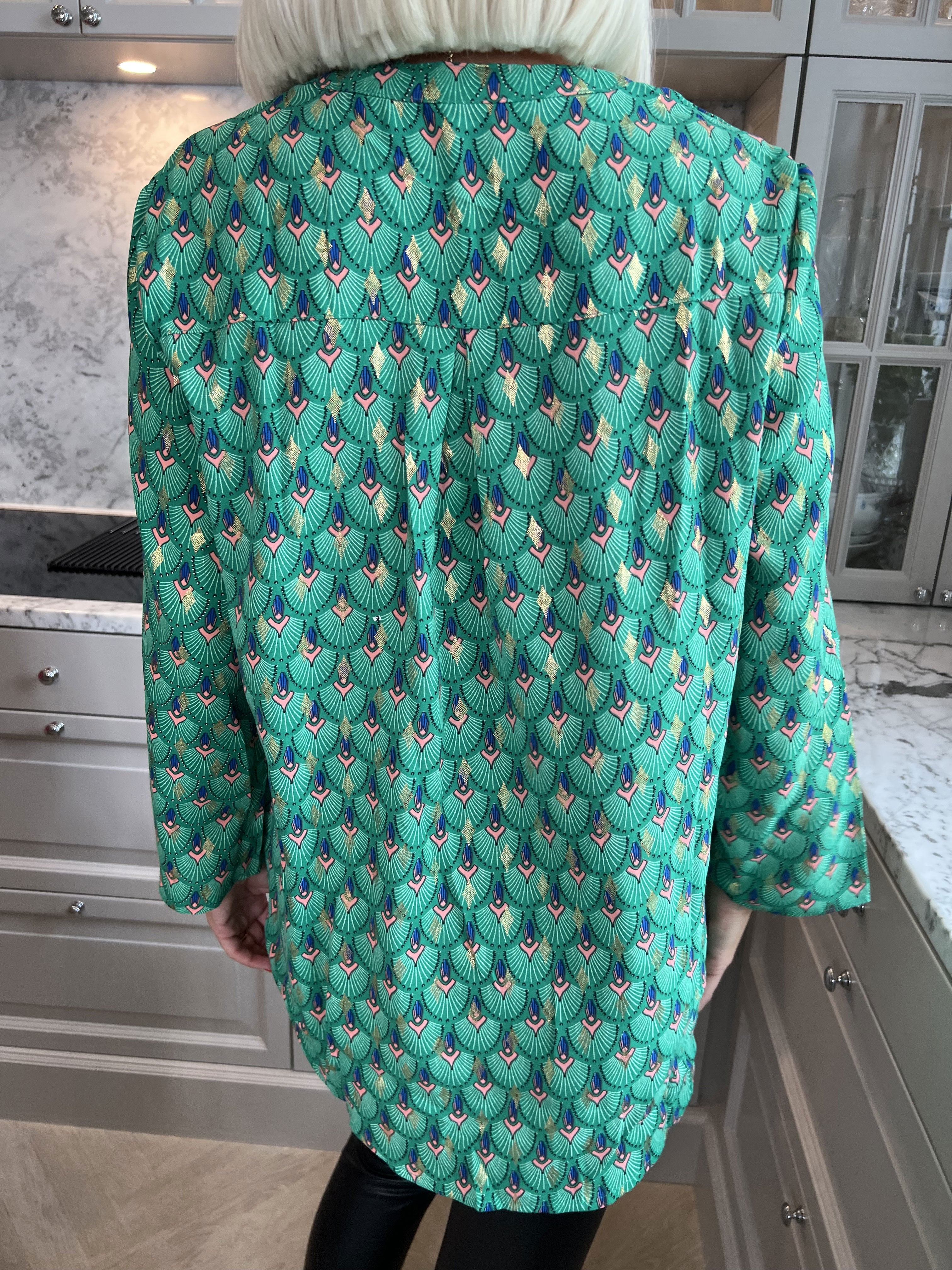 Pepita - Langærmet tunika med mønster